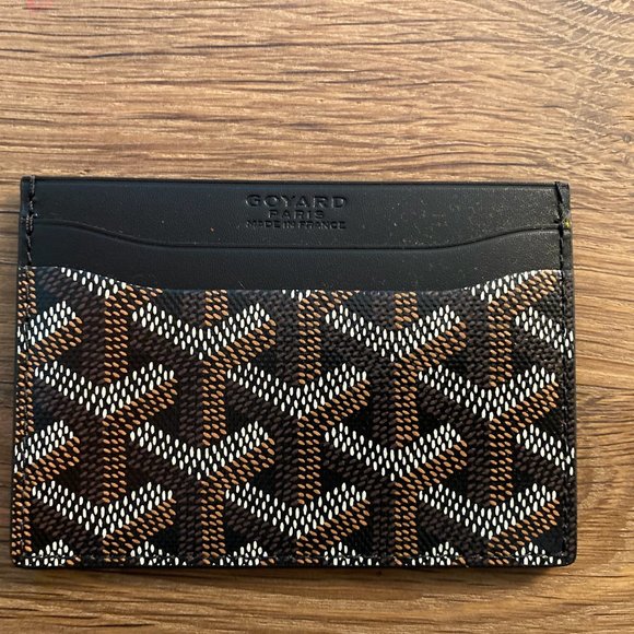 Goyard Other - New Goyard SaintSulpice CardHolder- Classic Black Canvas/Leather Compact Wallet